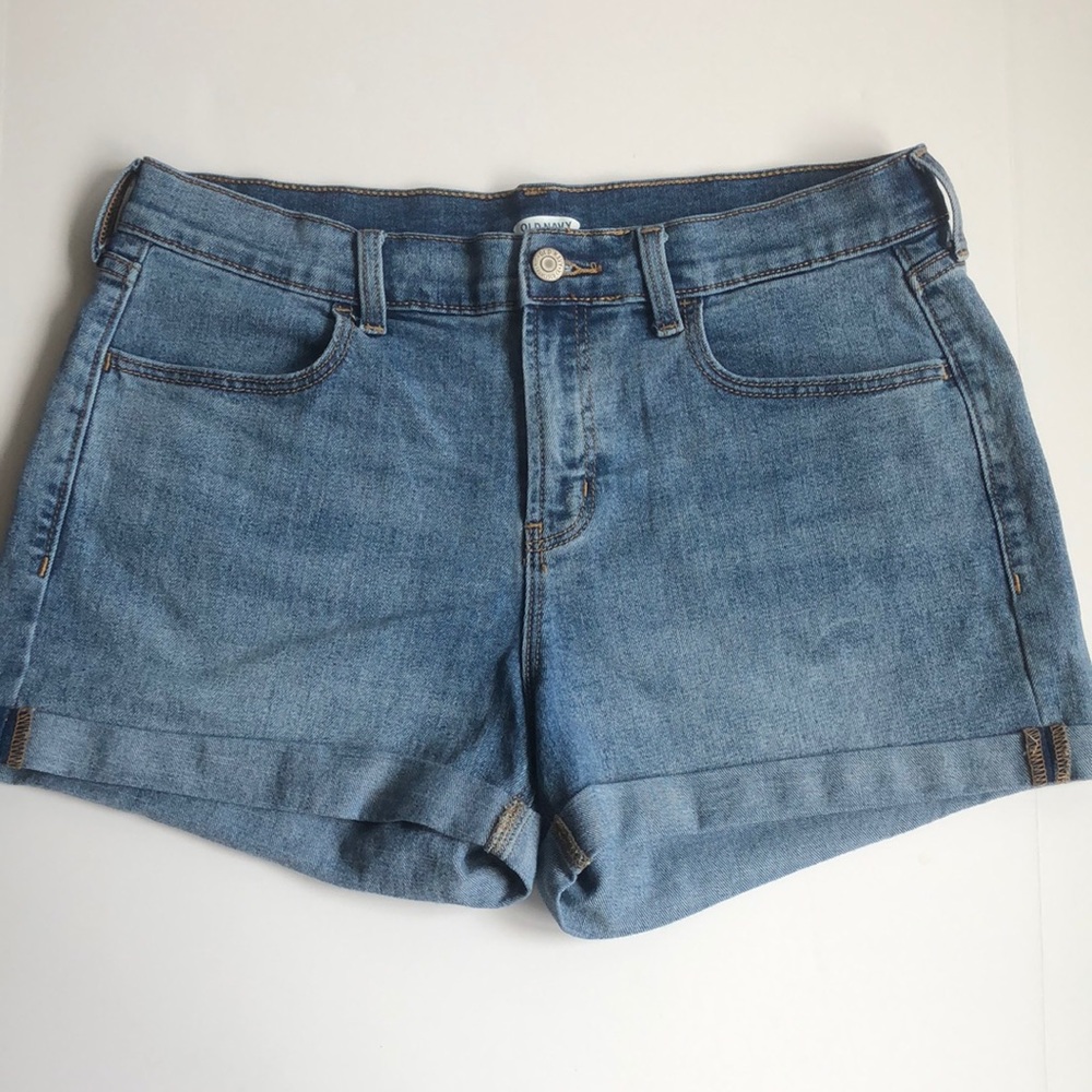 Old Navy rolled hem denim jean shorts size 10
